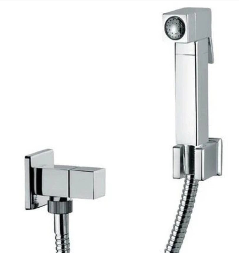 Kit per wc in ottone con rubinetto apertura/chiusura , flessibile 120 cm