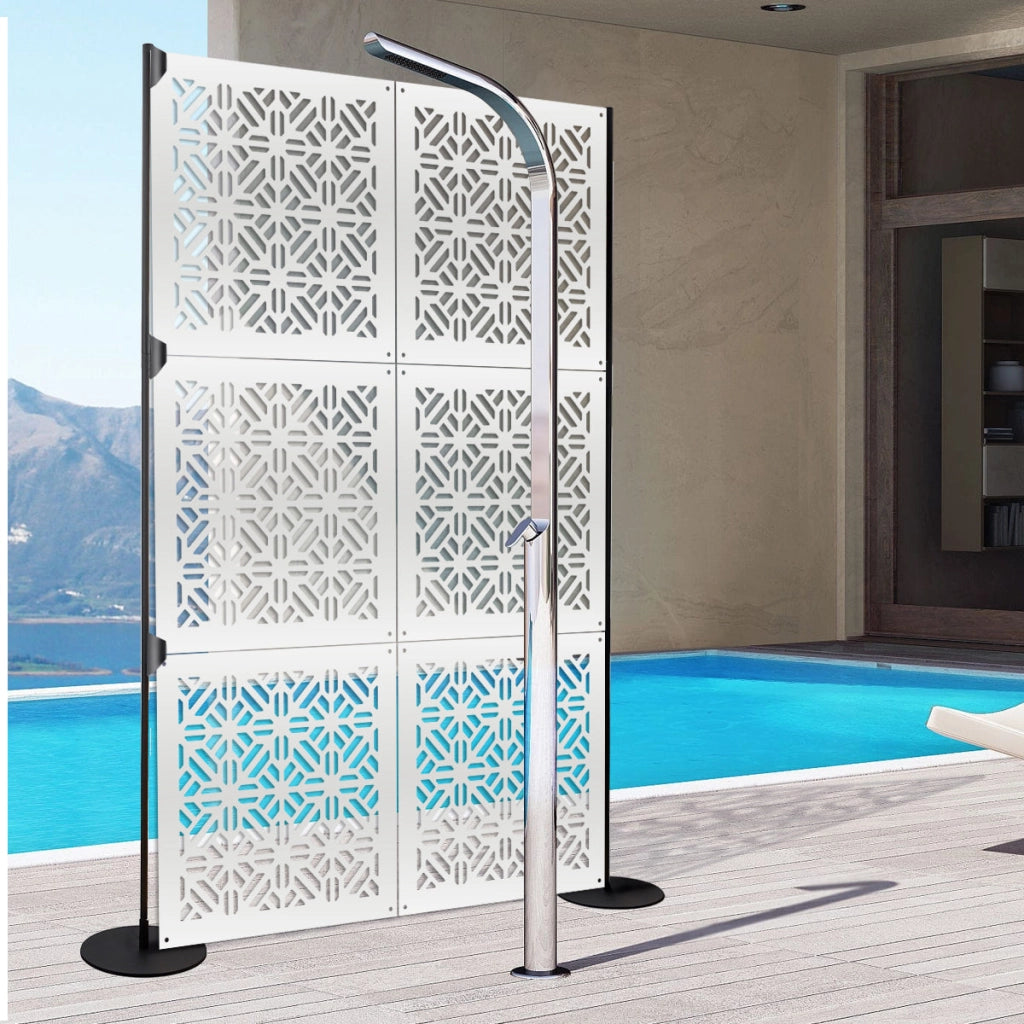 STOCCOLMA - Pannello in PVC traforato - Parasole Misura: 73x73 cm, Colore: bianco