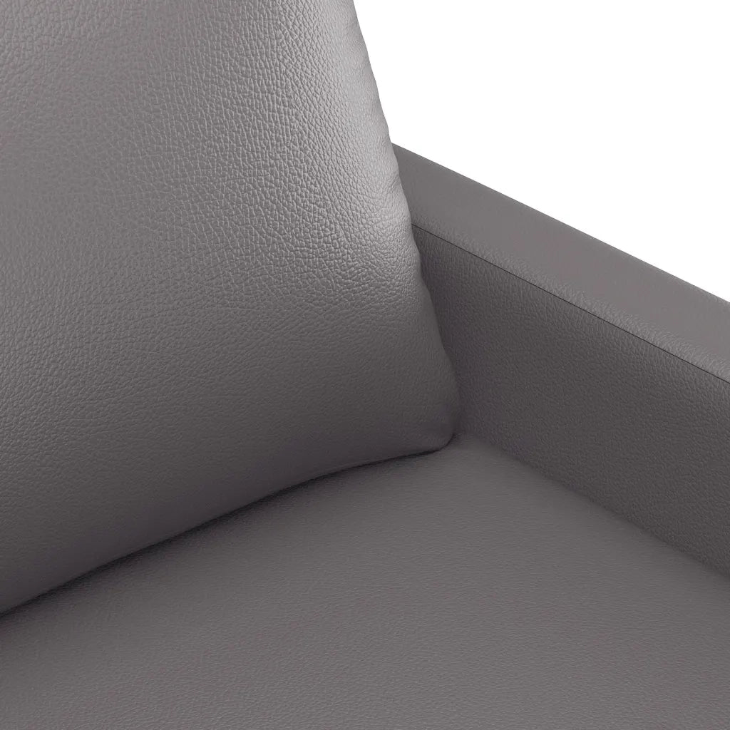 Divano a 2 Posti-Sofa 2 Posti Grigio 140 cm in Similpelle 397210