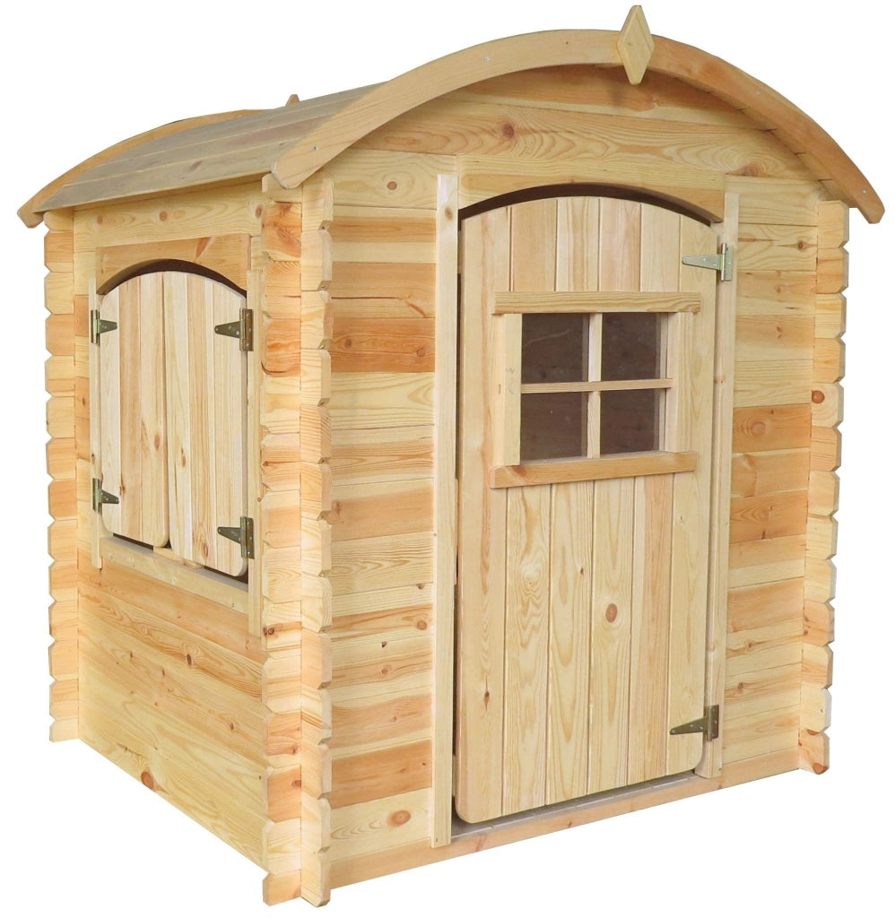 Casetta legno per bambini CON PAVIMENTI - L112xL146xA145cm/ 1,1m2 -  Timbela M505