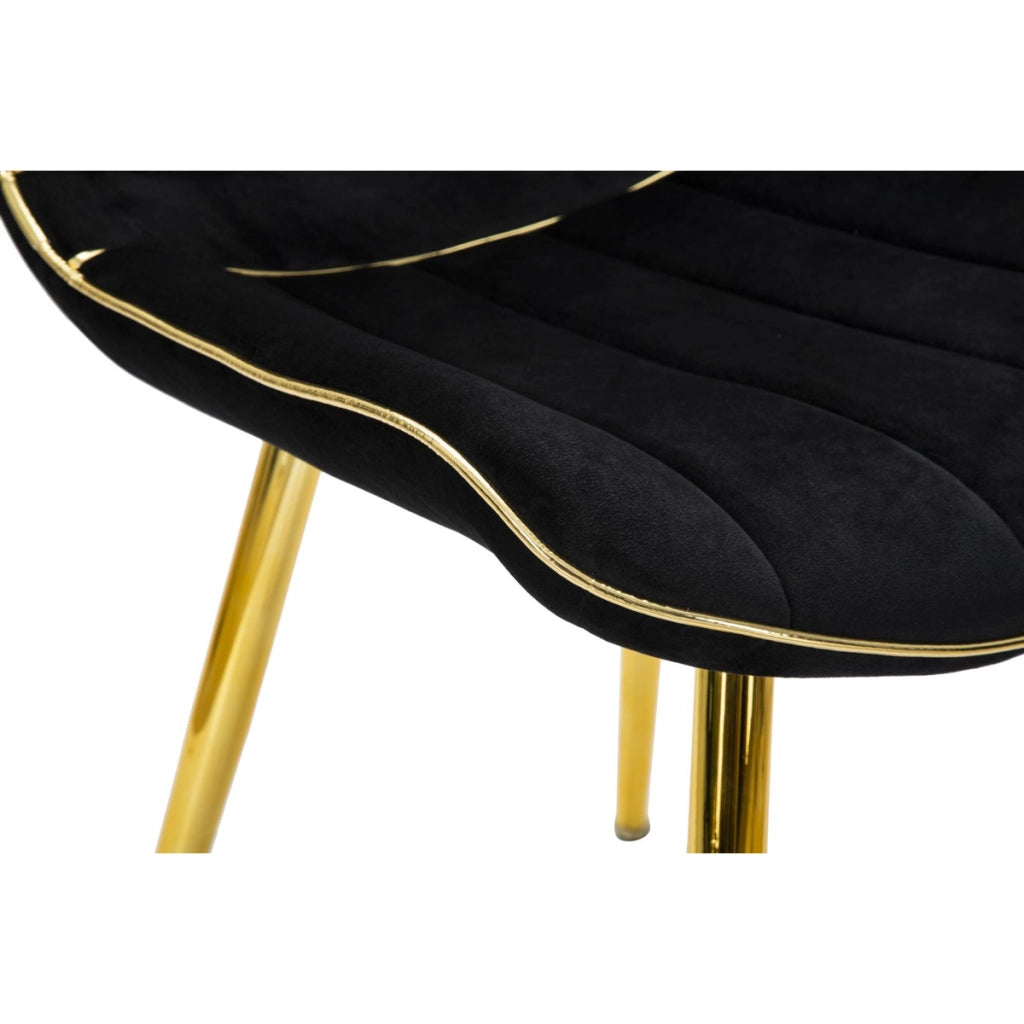 Set di 2 Sedie VKH381, Nero, Legno, 51x59x79 cm