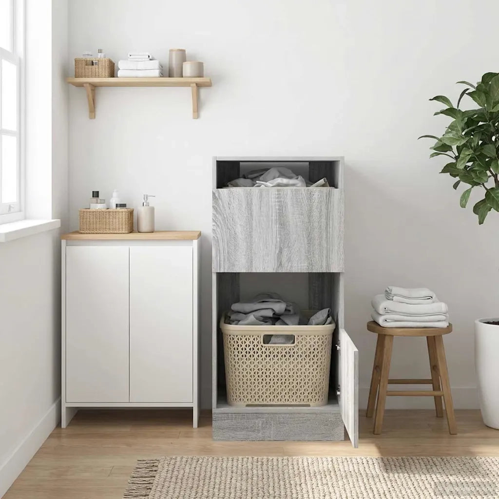 Mobile da lavanderia con porta Grigio Sonoma Legno multistrato