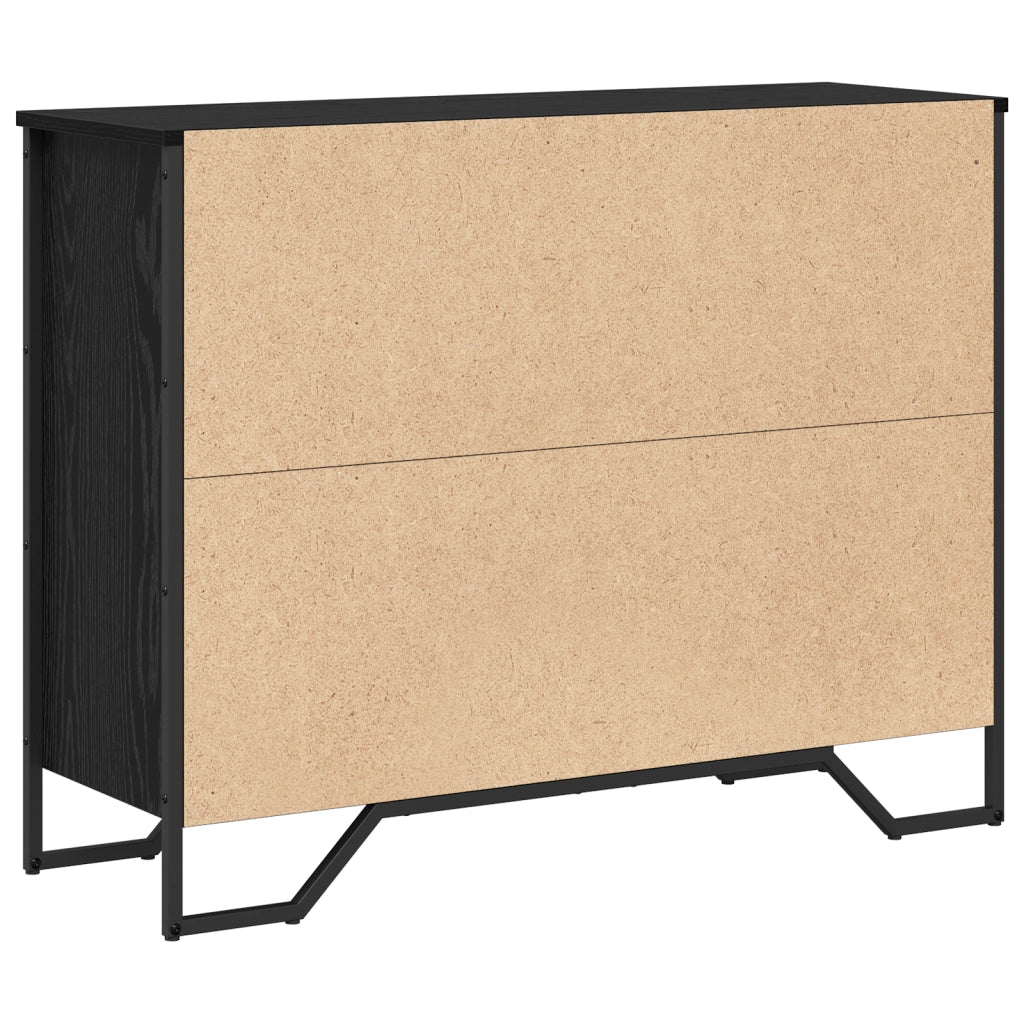 Credenza in Rovere Nero 97x32.5x74.5 cm Legno Ingegnerizzato