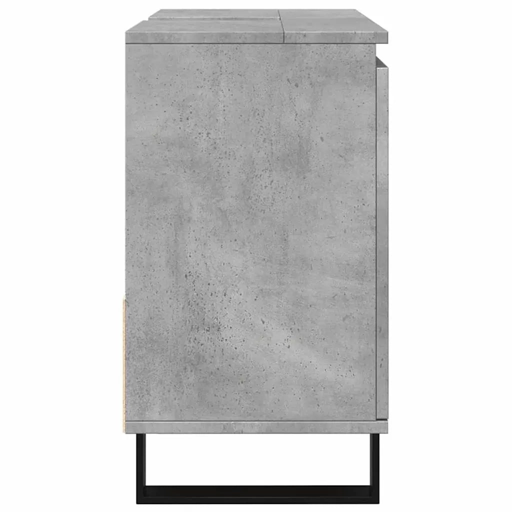 Mobile bagno salvaspazio dal design industriale 65 x 33 x 60 cm legno grigio cemento 02_0051108
