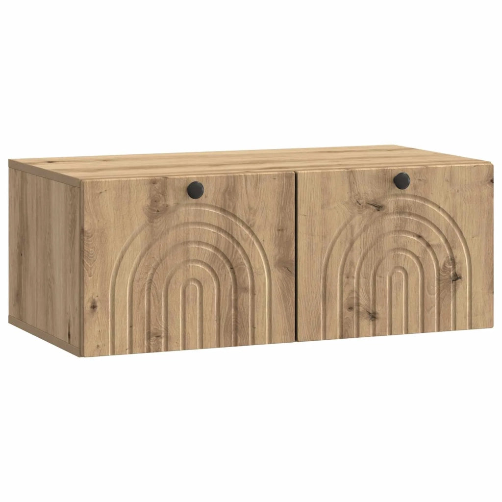 Mobile Porta TV da Muro Rovere Artigianale 78,5 x 41 x 30 cm 898184