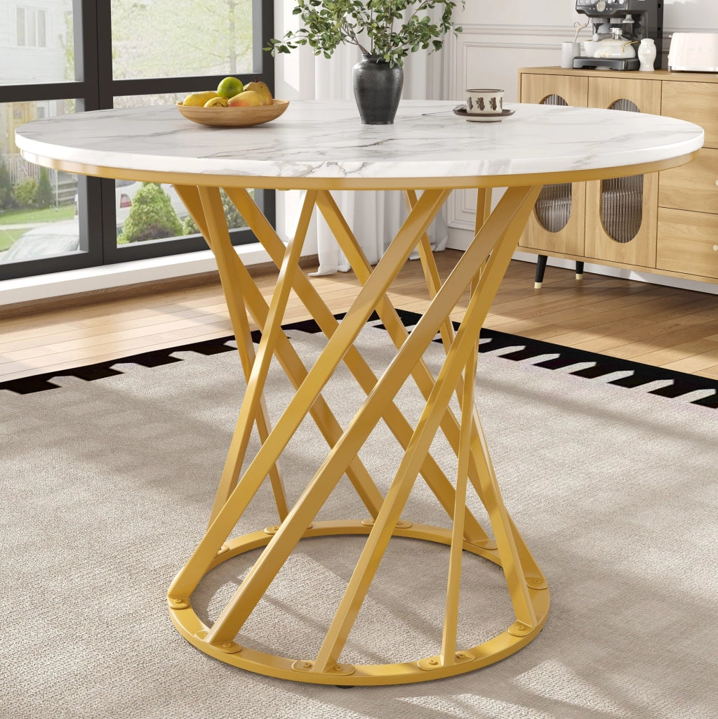 Tavolo da pranzo 80x80x76 cm in MDF e metallo