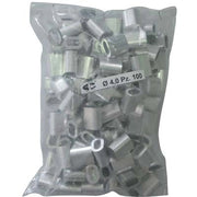 MORSETTO X FILO NYOFIL - ALLUMINIO MM 4- 100 pezzi