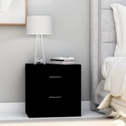 Comodino Nero 40x30x40 cm in Legno Multistrato 801037