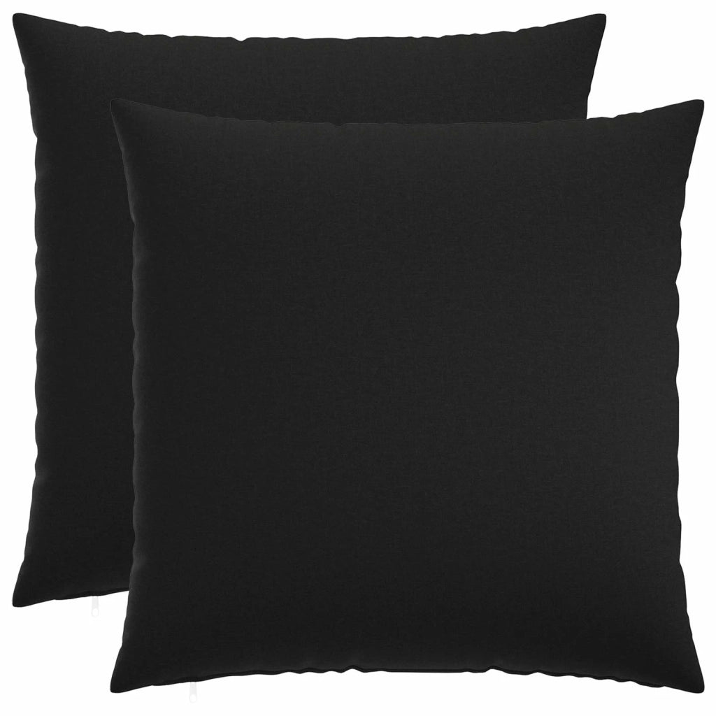 Federa 2 pz HEERLEN Nero 65 x 65 cm Tessuto 912845