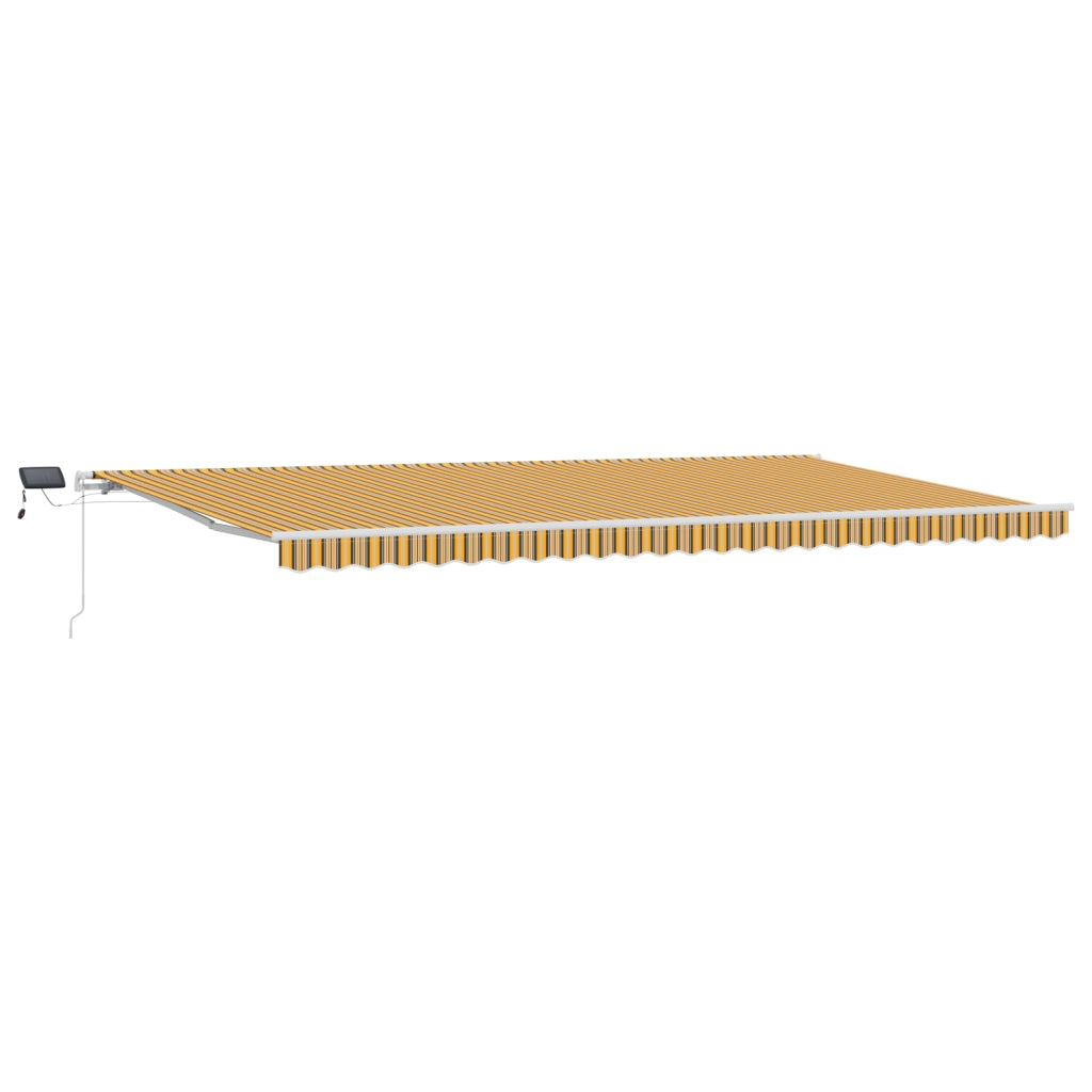 Tenda Retrattile Manuale con Striscia Multicolore LED 600x300 cm