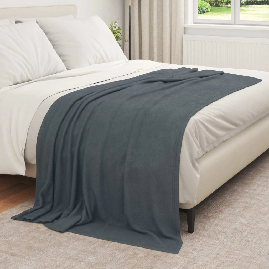 Coperte da Pile 6 pz Grigio scuro 210 x 140 cm Panno