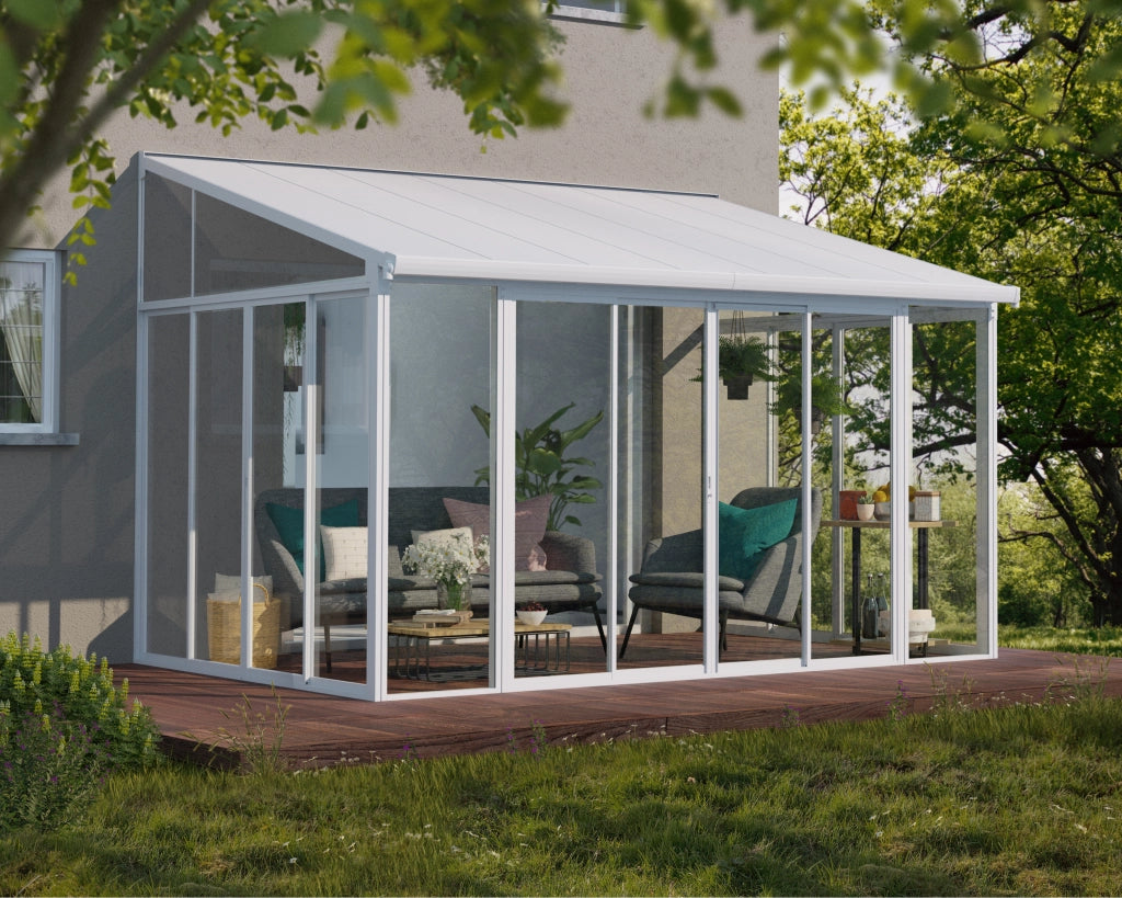 Pergola Chiusa in Alluminio San Remo 3X4.4 m Bianco