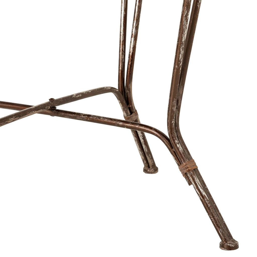 Tavolo in metallo 75,5x75,5x76,8h cm marrone