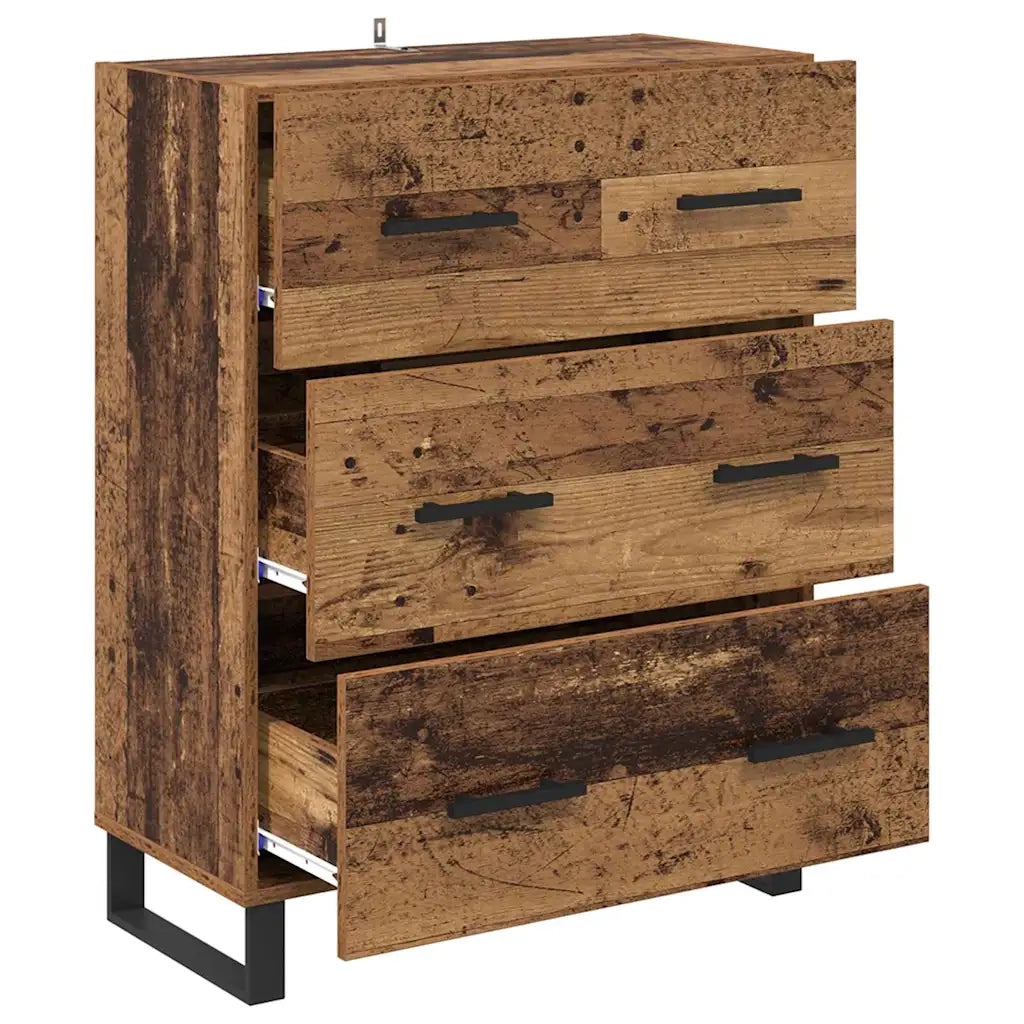 Credenza con Cassetto-Buffet-Armadio da cucina Legno vecchio 69,5 x 34 x 90 cm 576066