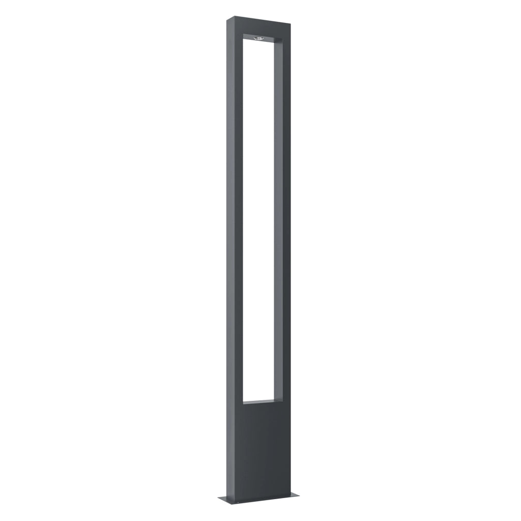 Lampada Da Terra Moderna Per Esterno Metallo Grafite Luce Led 20W Ip65