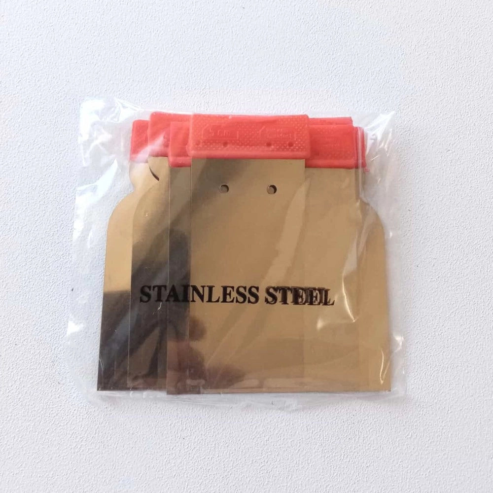 Set di 4 spatole flessibili di acciaio - senza manico