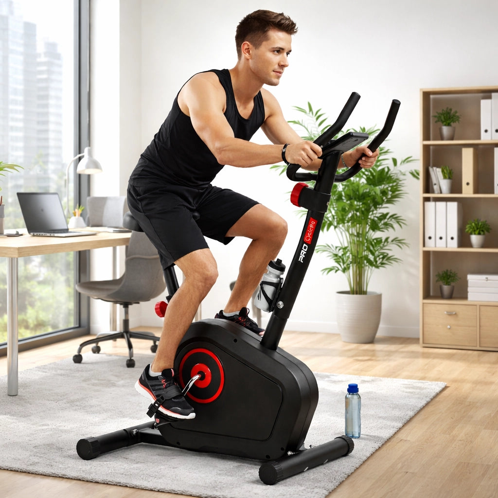 Cyclette Magnetica 8 Livelli Bici Fitness Indoor Silenziosa con Display Lcd