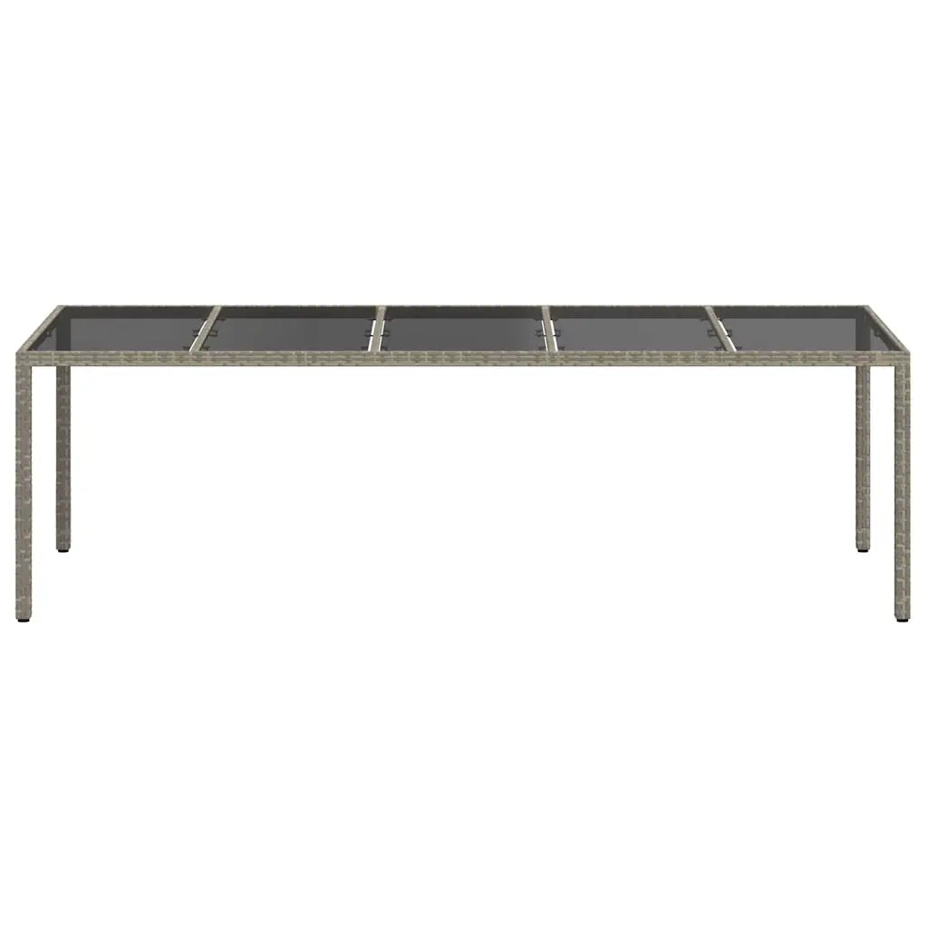 Tavolo da Giardino Grigio 250 x 100 x 75 cm polyrattan 362555