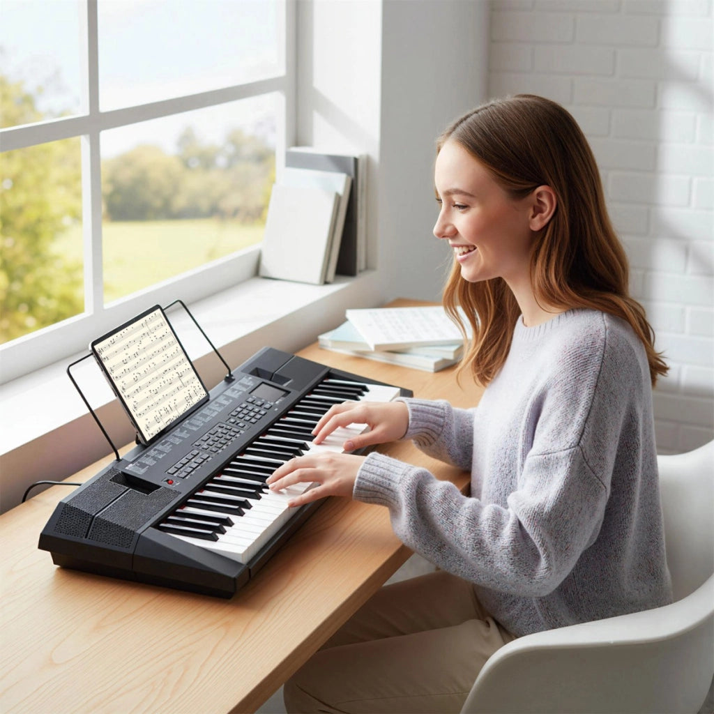 Tastiera pianoforte a 54 tasti per principianti e adolescenti, Kit tastiera elettrica con 200 ritmi e 200 suoni-Tastiere elettriche
