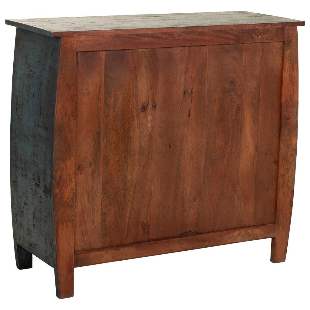 Credenza in legno intagliato artigianale, 100x40x90h cm