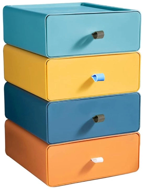 Scatole di carico stivocabili - Organizzatori per la casa - Set da 4 - Diverse colori