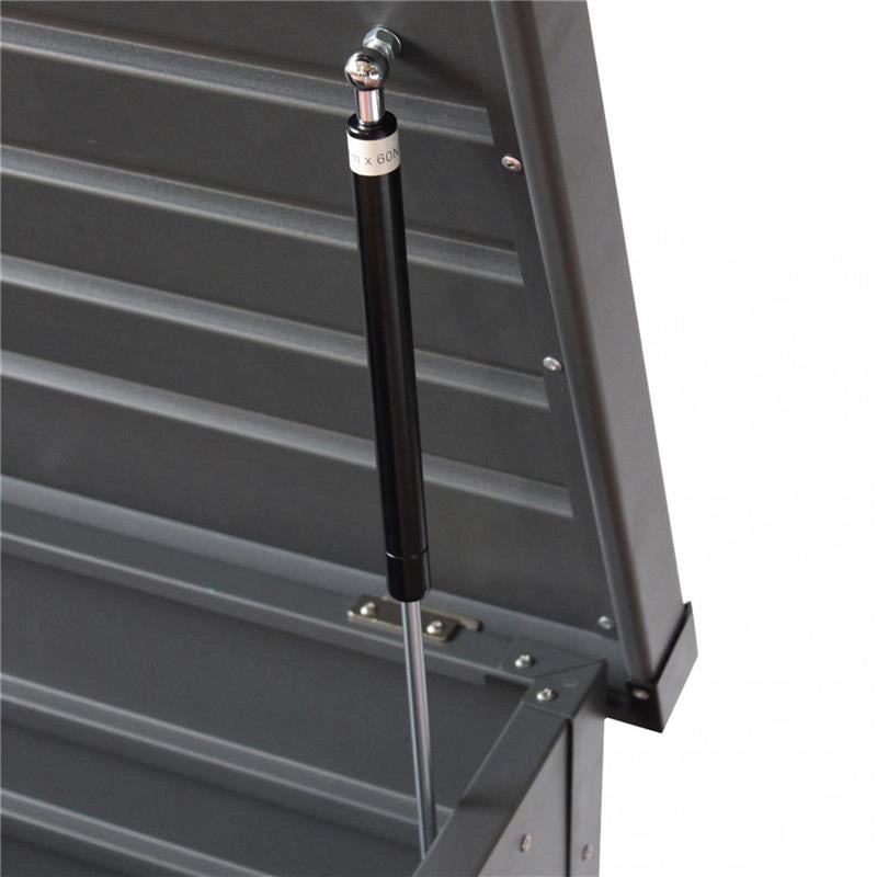 BAULE NERO IN ALLUMINIO DA ESTERNO CM 130 L X 61 P X 63 H OKX