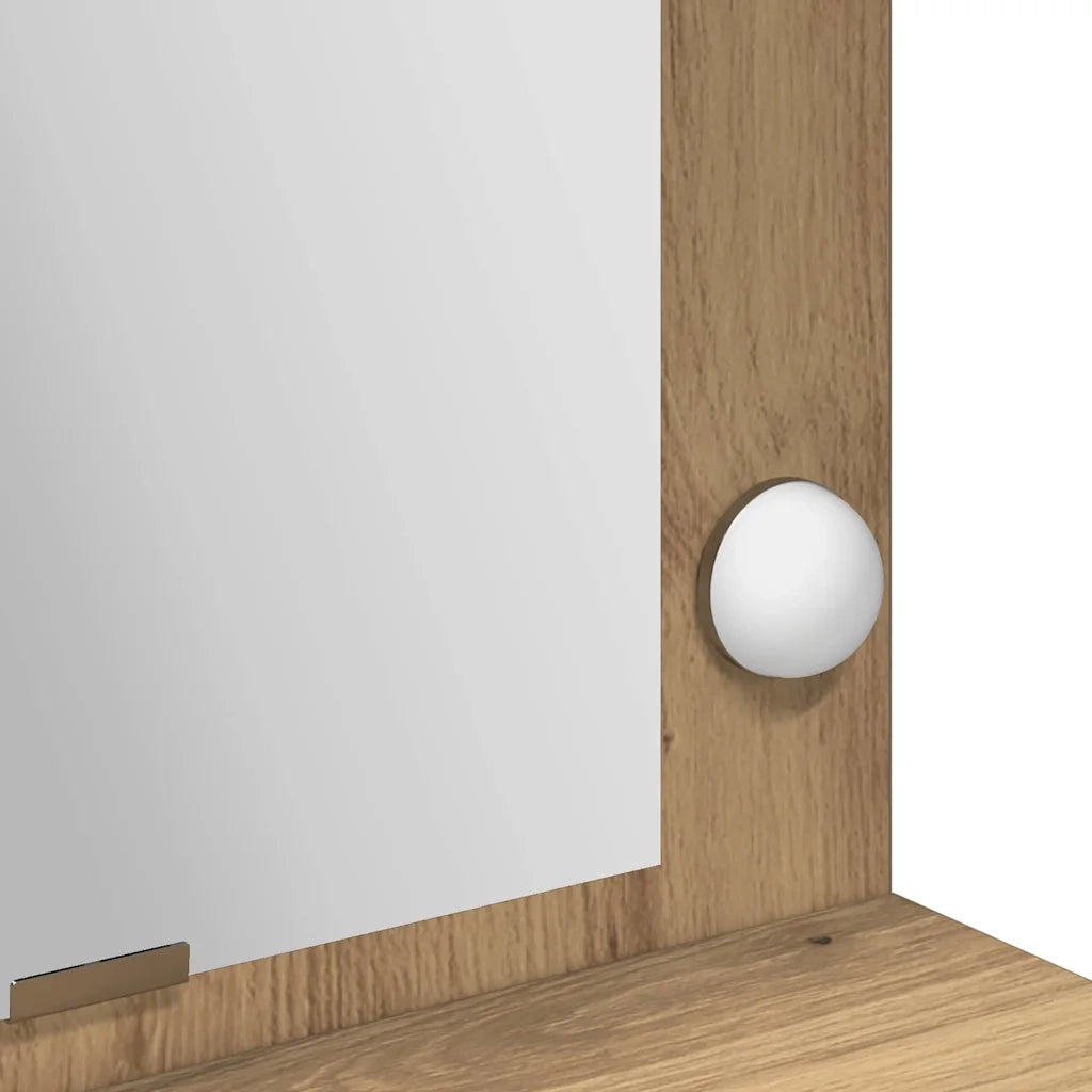 Toeletta | Tavolo da Trucco Rovere artigianale 100 x 41 x 135 cm