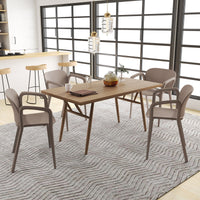 Set 4 Sedie da Giardino 60x56x75 cm Impilabili in Polipropilene Grigio