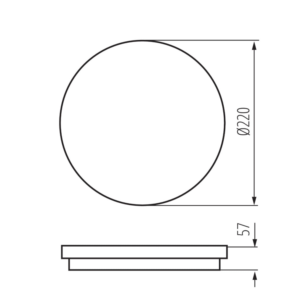 Plafoniera LED 18W CCT tonda bianca 22cm IP65 Kanlux
