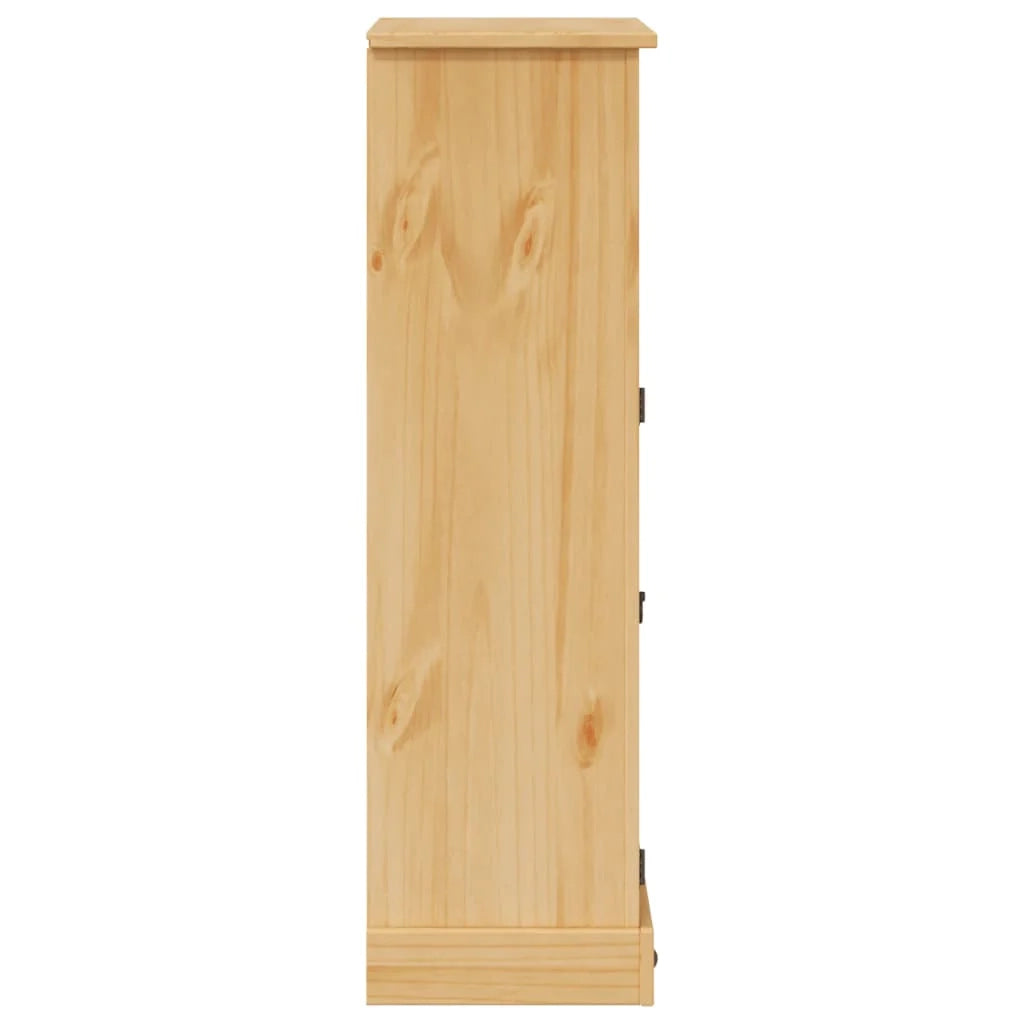 Mobiletto da bagno Corona 70 x 33 x 110 cm capiente stile rustico legno di pino massello finitura miele 02_0057603