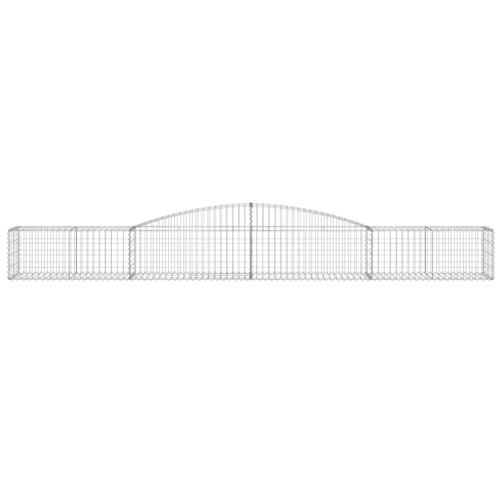 Cesti Gabbioni ad Arco 7 pz 400x50x40/60 cm Ferro Zincato 3146962