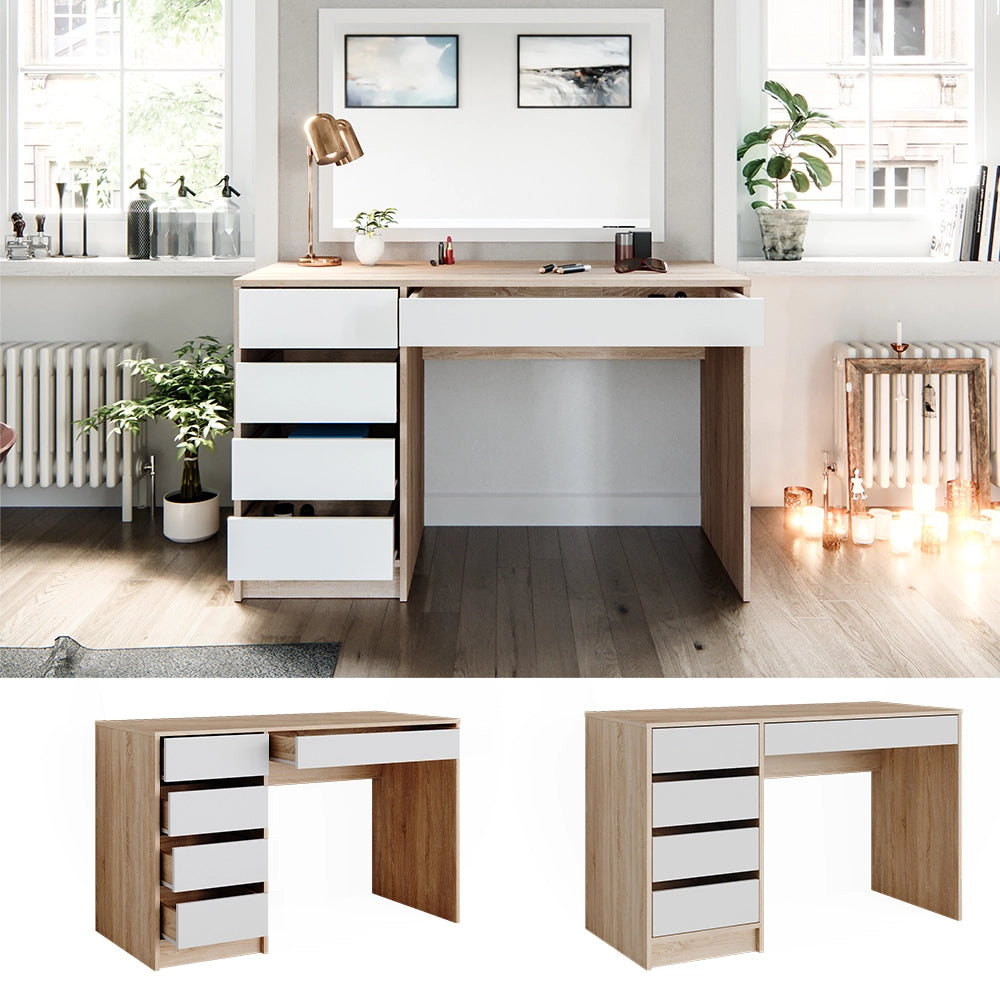 Vicco Tavolino da toilette Bianco/Sonoma 120 cm