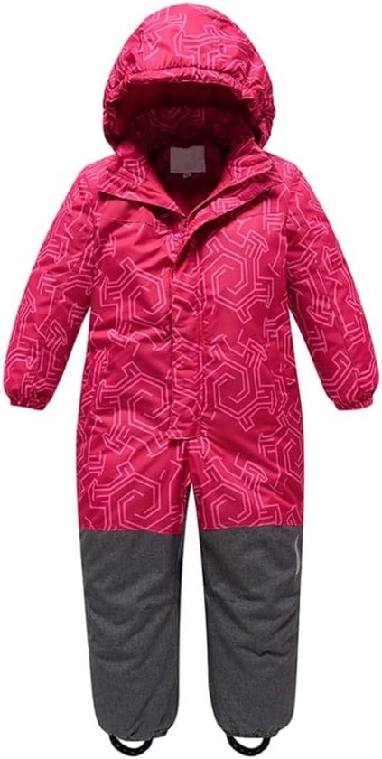 Skituta per bambini e ragazzi - unisex con cappuccio rimovibile, impermeabile e resistente al vento - kit di sci con giacca e pantaloni.