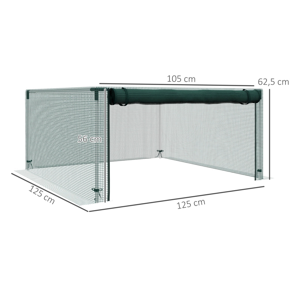 Tenda da giardino con rete ¨C zephmum ¨C verde/argento 125x125x62.5