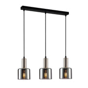 Lampadario Italux Santia moderno nero/argento 3xE27