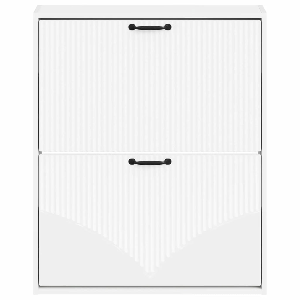 Mobiletto per Scarpe da Muro HOORN 71 x 17 x 86 cm Bianco 897295