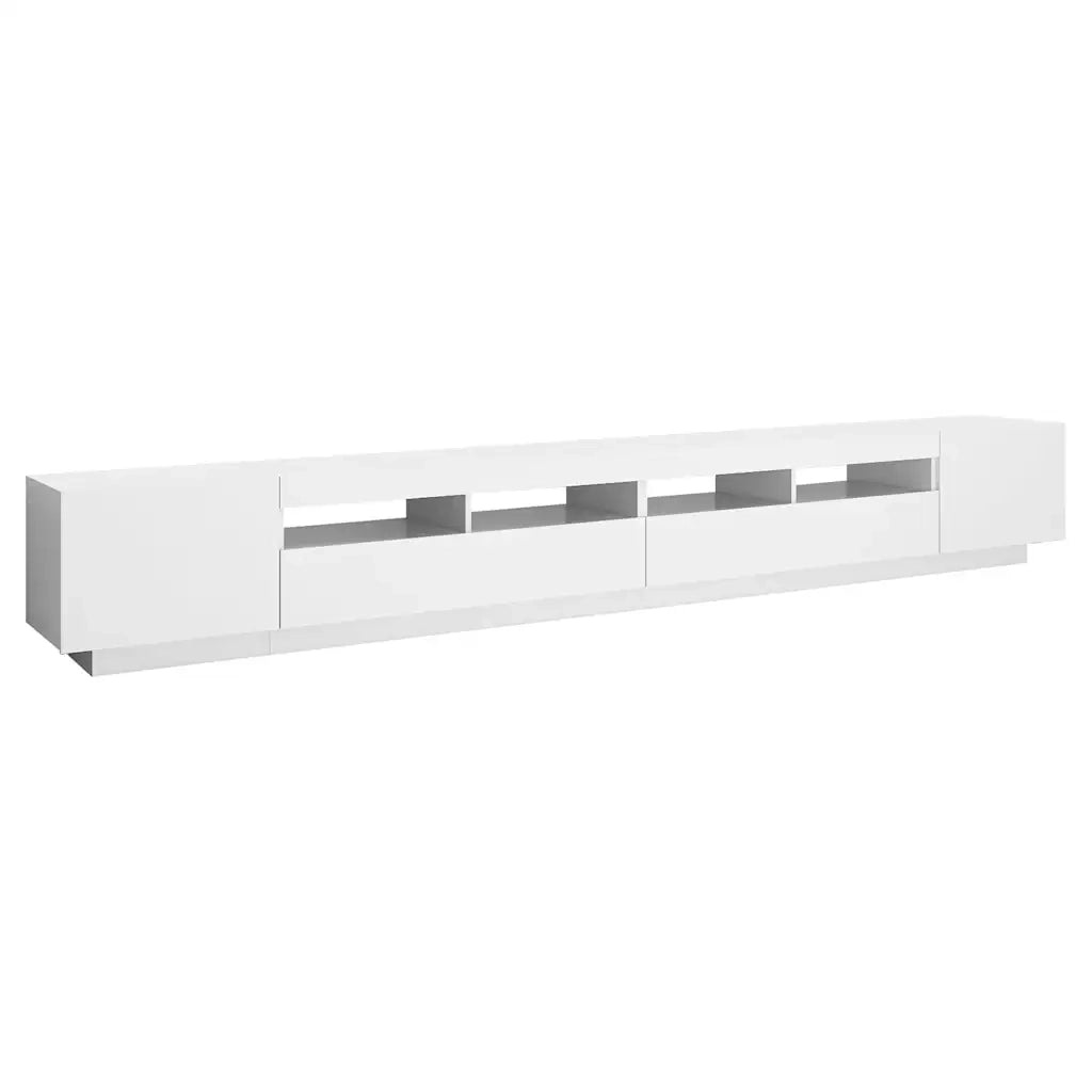 Mobile Porta TV con Luci LED Bianco 300x35x40 cm 3081924