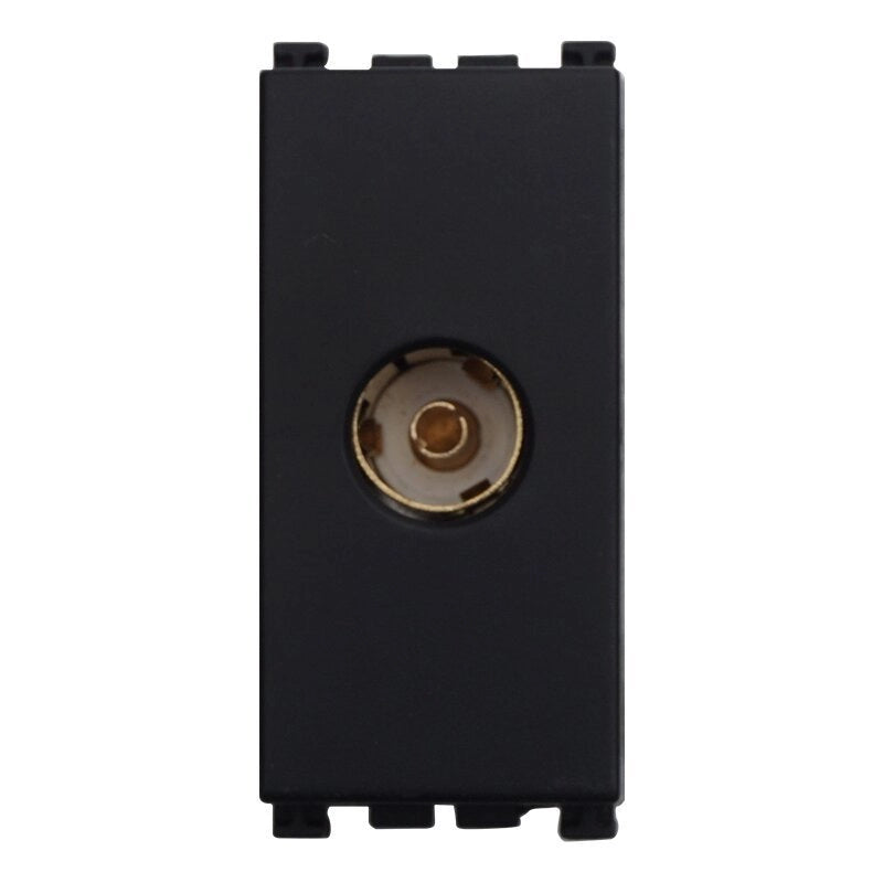Connettore Presa TV Terminale Femmina Colore Nero Compatibile Con Vimar Arke