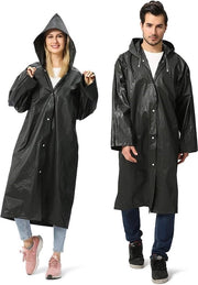 Poncho per donne e uomini - riutilizzabile e impermeabile - respirante e trasparente - ombrello da pioggia - 2 pezzi