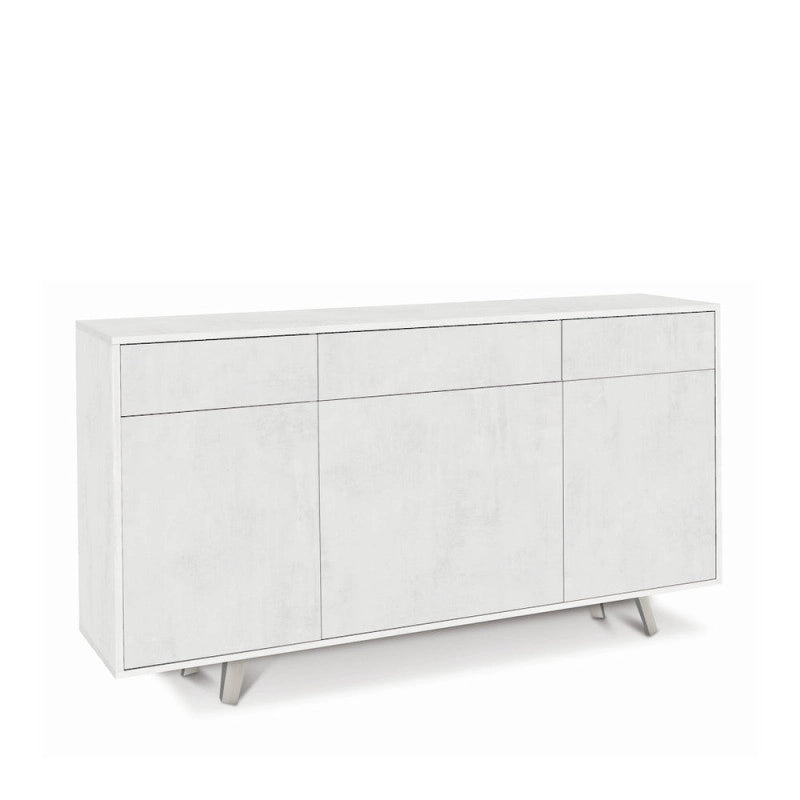 Mobile 3 Ante 3 Cassetti Kit Ossido Bianco cm 164x41x92h - Sarmog