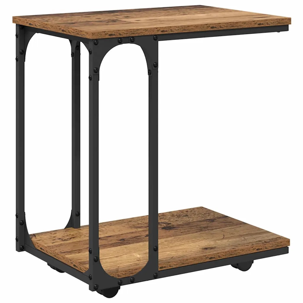 Tavolo laterale con lo scaffale Legno vecchio 50 x 35 x 55.5 cm 881177