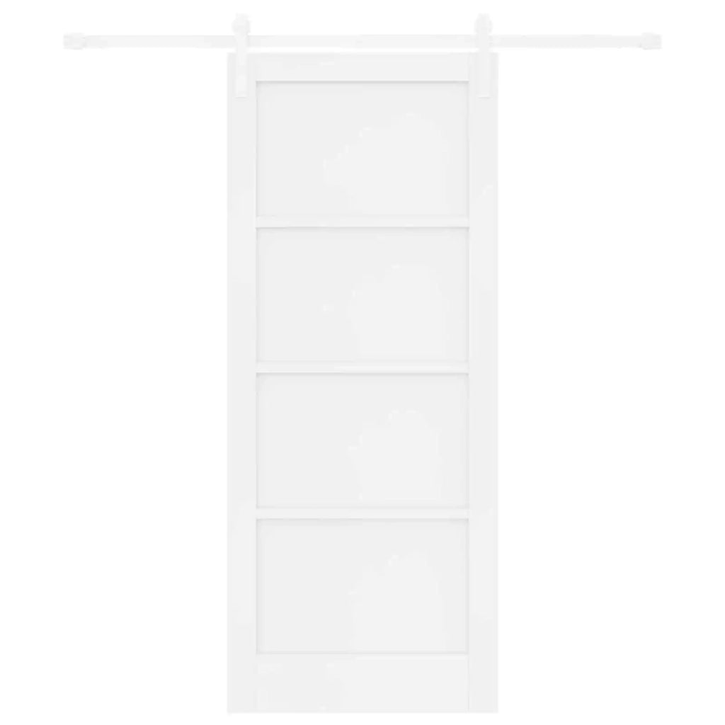 Porta scorrevole Bianco 83 x 202 cm Legno Massello di Pino