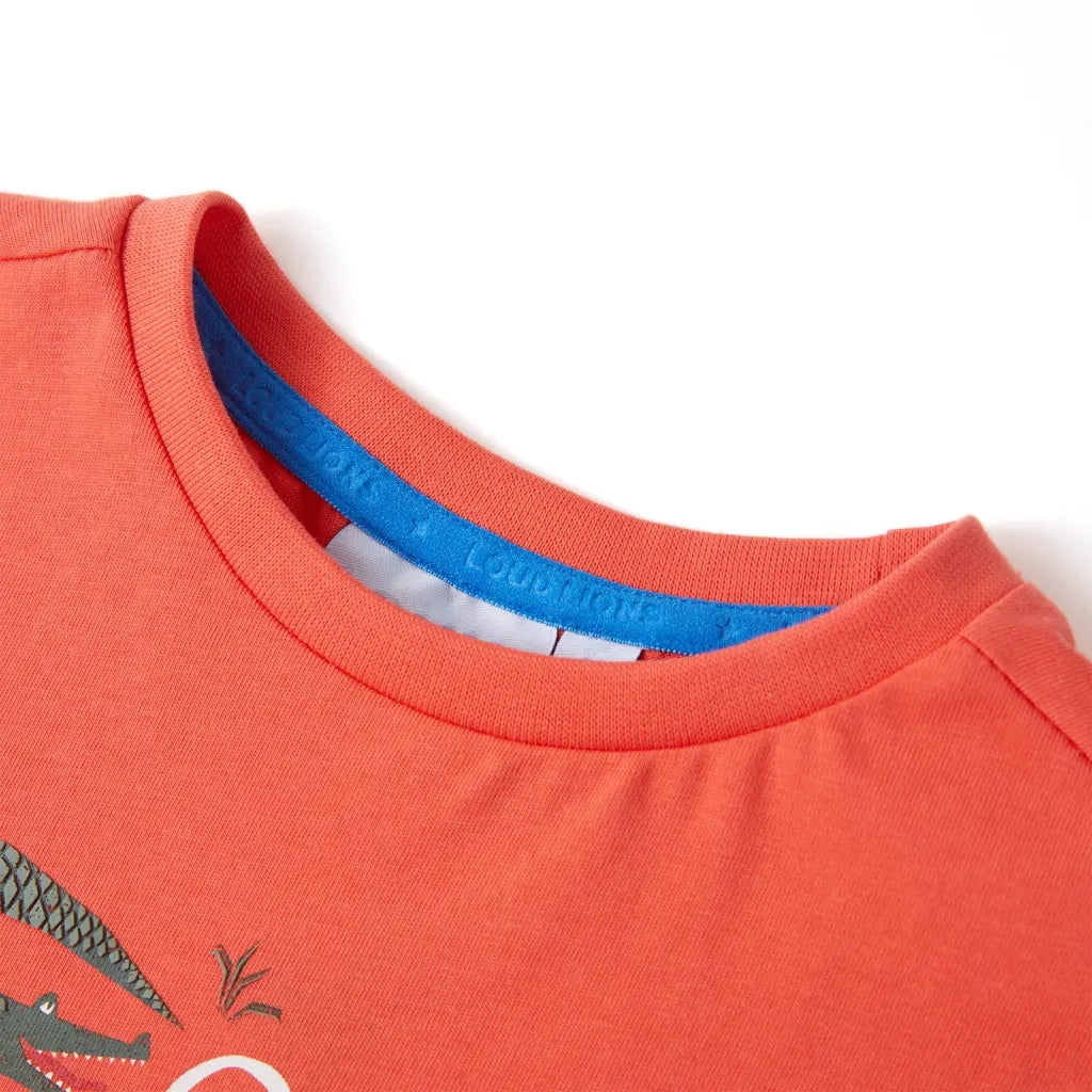 Maglietta da Bambino Maniche Corte Rosso Chiaro 140cod mxl 85481