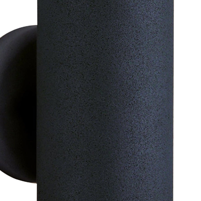 Applique Moderna Metro Alluminio Nero Vetro 2 Luci Gu10