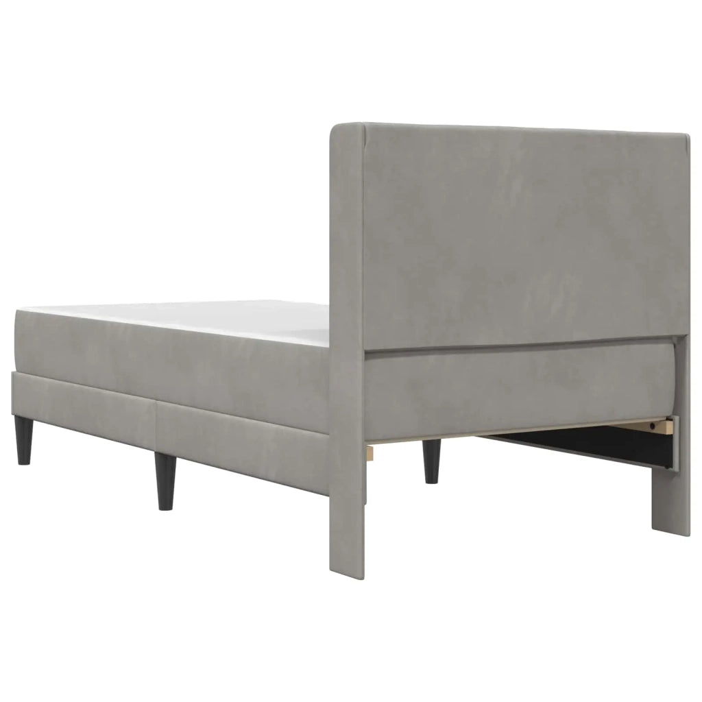 Struttura letto con materasso Grigio Chiaro 90 x 200 cm Velluto 3414837