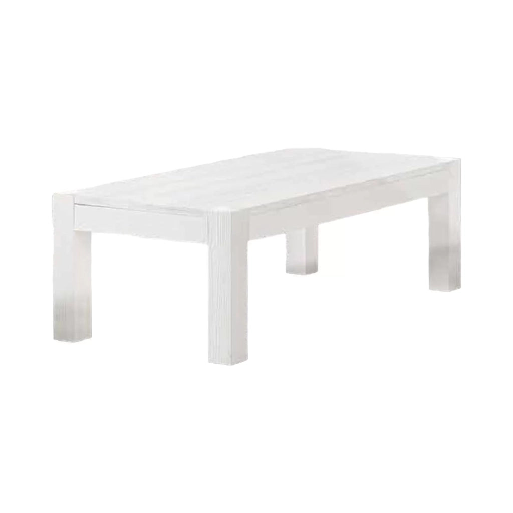 Tavolino salotto rettangolare legno abete bianco spazzolato 120x60x40 (651) - Mobili 2G