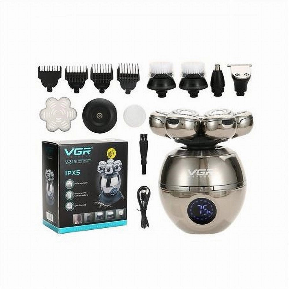 Trade Shop - Vgr V-315 Rasoio Professionale 7d Rotary Shaver Trimmer Barber Ipx5 -