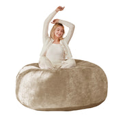 Pouf letto con supporto allevia pressione e forma personalizzabile, sfoderabile, per relax e ospiti, in spugna, apricot