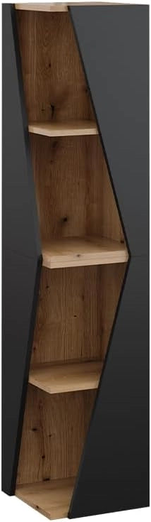 Mobiletto bagno Benno, Antracite, 31.6 x 70.5 cm con ripiani aperti, per la conservazione in bagno, combinabile con altri moduli