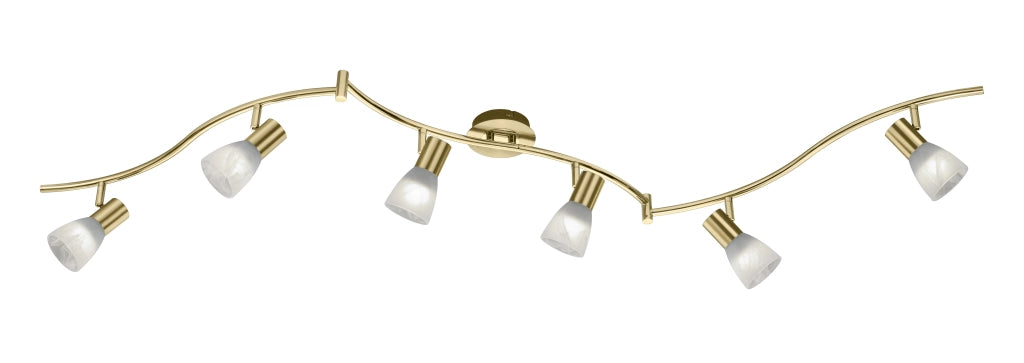 Faretto da Interno a LED in Metallo Ottone Satinato